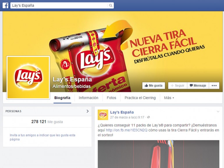 Lays Spain Facebook Page