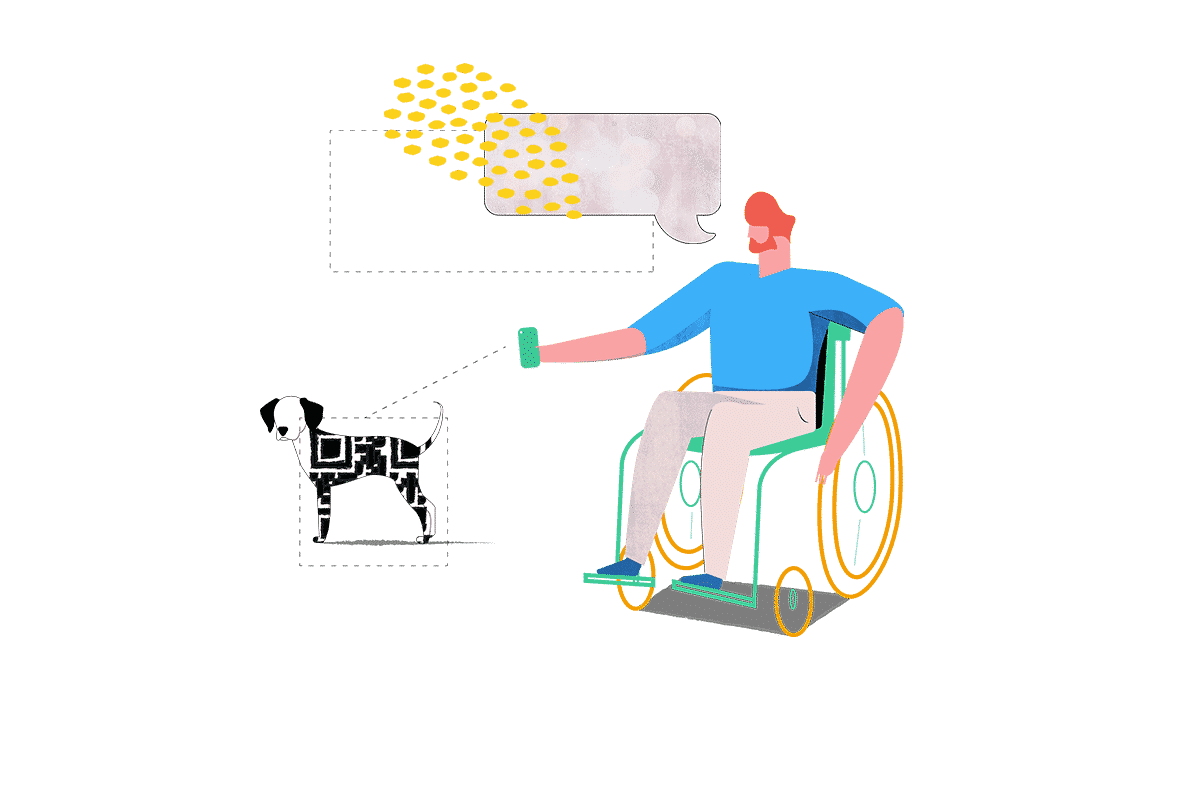 Scanning QR dog