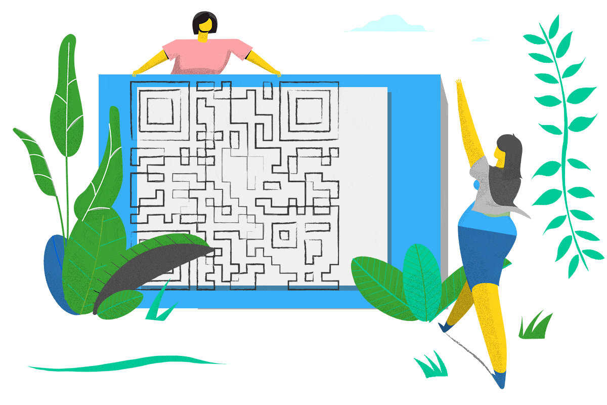 vCard QR code hero